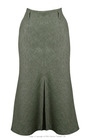 30s Front Pleat Skirt - Olive Herringbone