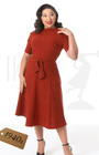 1940s Stanwyck Dress - Rust