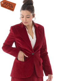 70s Classic Corduroy Jacket - Wine