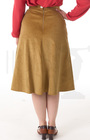 1970s A-line Corduroy Skirt - Tan