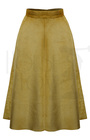 1970s A-line Corduroy Skirt - Tan