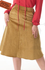 1970s A-line Corduroy Skirt - Tan