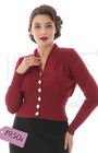 1950s Shawl Collar Cardigan - Brick