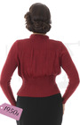 1950s Shawl Collar Cardigan - Brick
