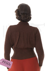1950s Shawl Collar Cardigan - Chocolate