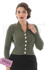 1950s Shawl Collar Cardigan - Sage