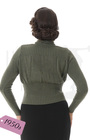 1950s Shawl Collar Cardigan - Sage