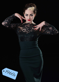 1960s Bardot Dress - Dark Emerald