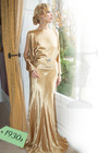 30s Siren Evening Gown - Gold Satin