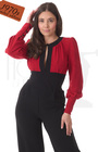 70s Sydney Jumpsuit - Red & Black