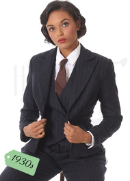 30s Dietrich Blazer - Chalk Stripe
