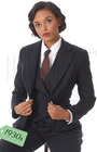 30s Dietrich Blazer - Chalk Stripe