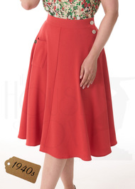 40s Whirlaway Skirt - Terracotta