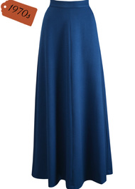 70s Maxi Skirt - Cobalt Blue