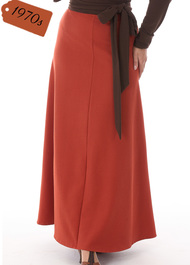 70s Maxi Skirt - Burnt Orange