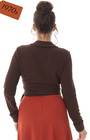 70s Wrap Top - Brown