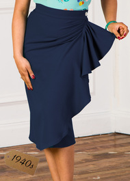 40s Waterfall Skirt - Navy