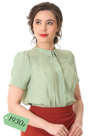 1930s Bonnie Blouse - Pistachio