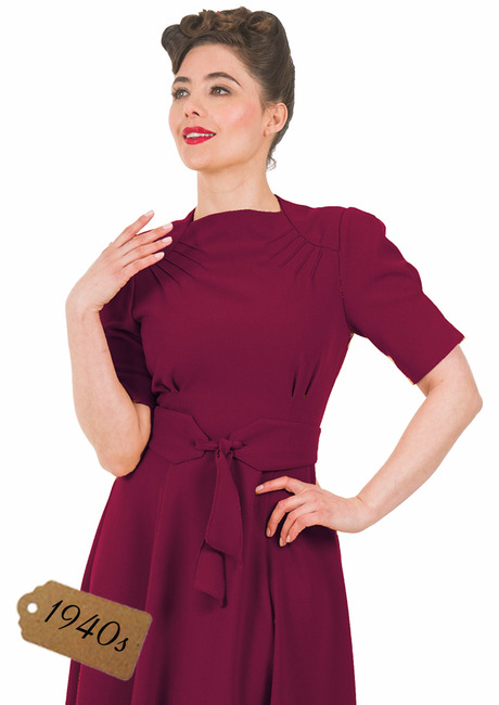 1940s Stanwyck Dress - Berry