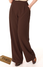 40s Hepburn Pleated Trousers - Brown