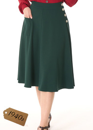 40s Whirlaway Skirt - Bottle