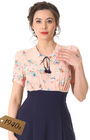 40s Martha Tea Dress - Bliss Print