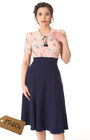 40s Martha Tea Dress - Bliss Print