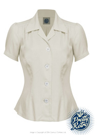 Pretty 40s Blouse - Ivory