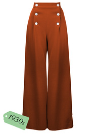30s Sailor Pants - Rust