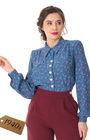 40s Sweetheart Blouse - Leaf