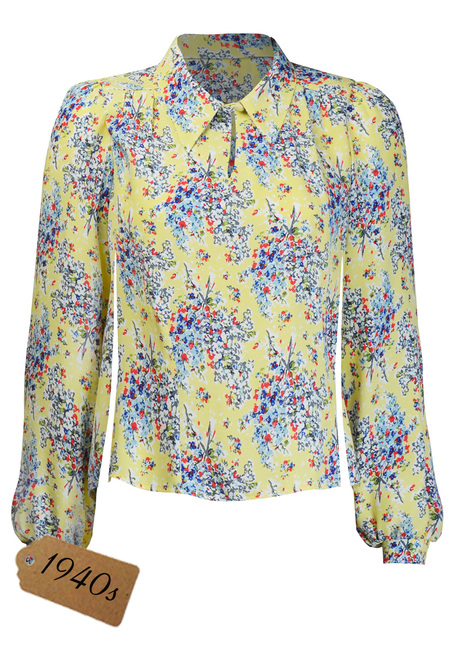 40s Darling Blouse - Summer Spray