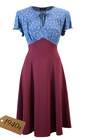 40s Grable Tea Dress - Leaf Print