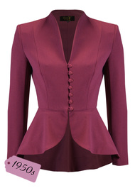50s Lilian Jacket - Berry