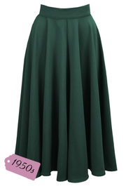 50s Premium Circle Skirt - Racing Green