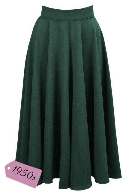 50s Premium Circle Skirt - Racing Green