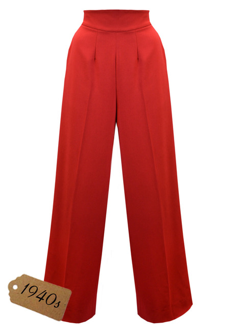 40s Rosie Pants - Red
