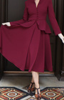 50s Premium Circle Skirt - Berry