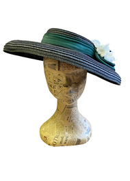 1950s Tilted Hat - racing green